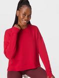 Sweaty Betty After Class Crop Sweatshirt, Pepper Red