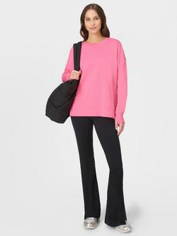 Sweaty Betty After Class Longline Sweatshirt - view 2, Lollipop Pink
