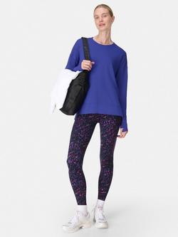 Sweaty Betty After Class Longline Sweatshirt - view 2, Rich Blue