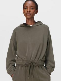 Sweaty Betty Sand Wash CloudWeight Crop Hoodie - view 2, Nori Green