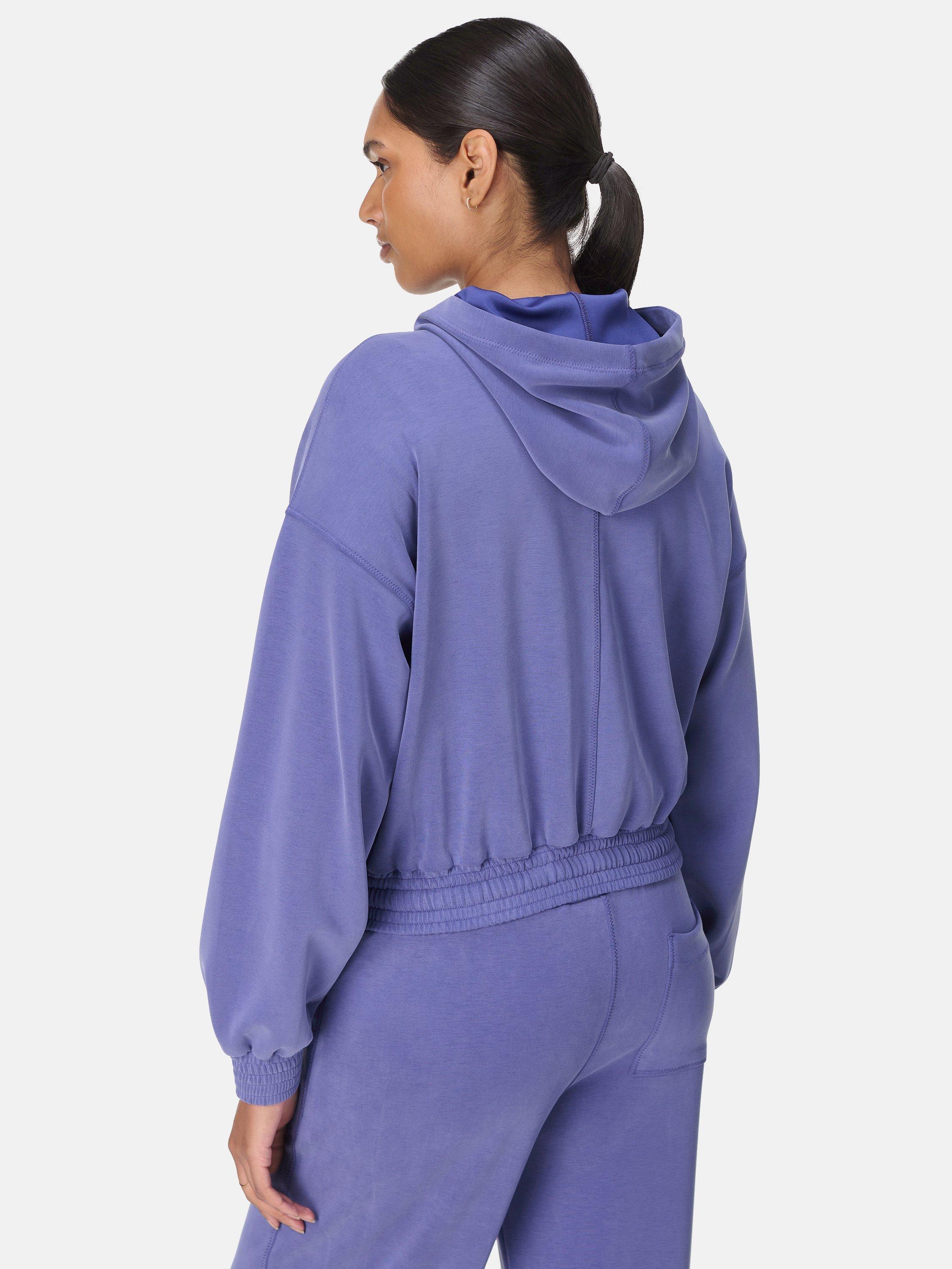Sweaty Betty Sand Wash CloudWeight Crop Hoodie