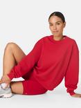 Sweaty Betty Revive Crew Neck Sweatshirt, Pepper Red