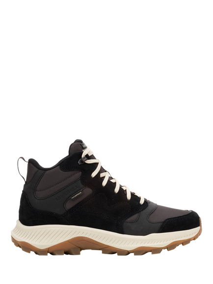 Merrell Tempo Sol Mid Suede Hiking Shoes, Black, Black