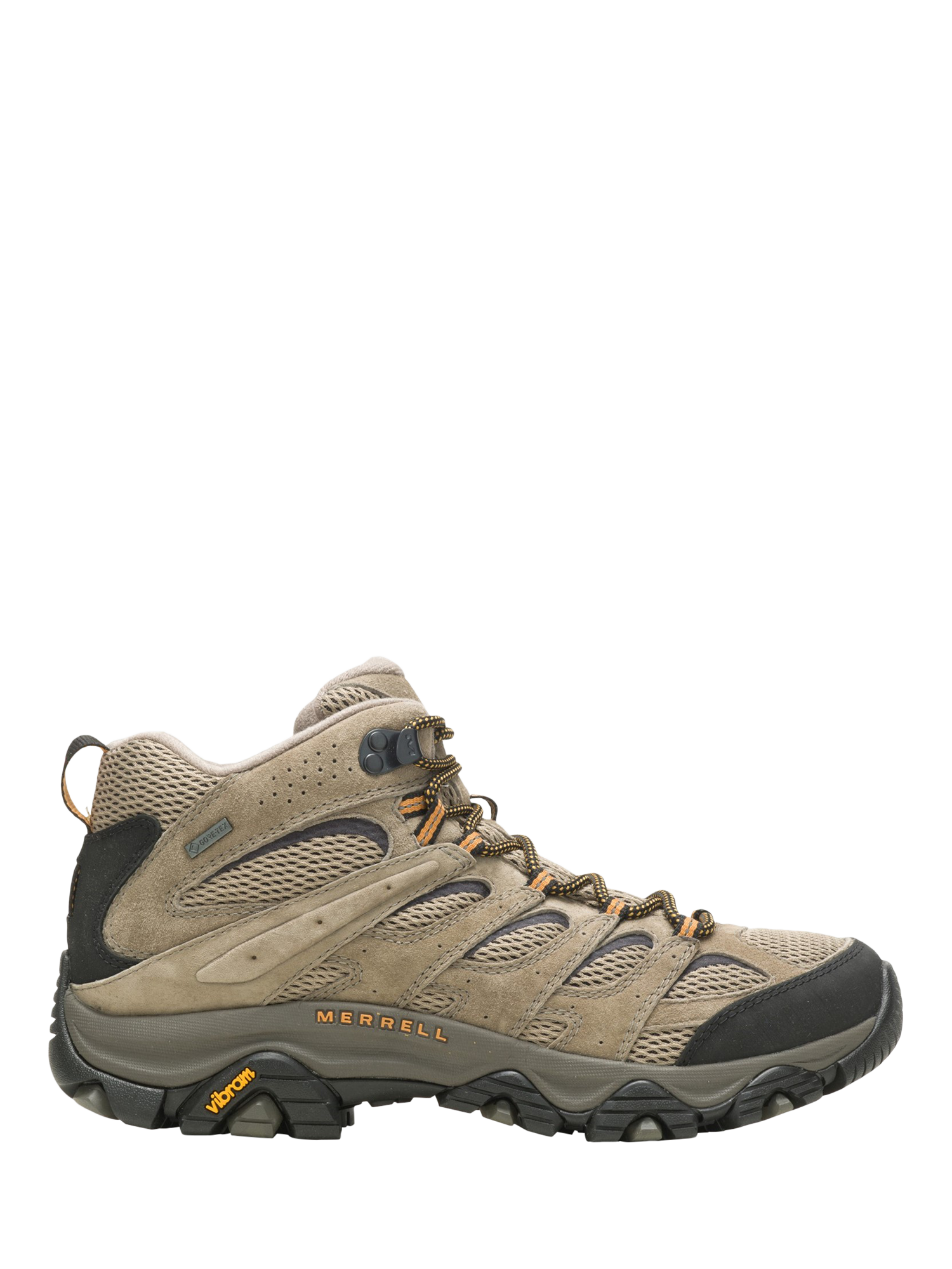 Product image 1 of 5, which shows Merrell Moab 3 Mid GTX Hiking Shoes, Light Brown, 7