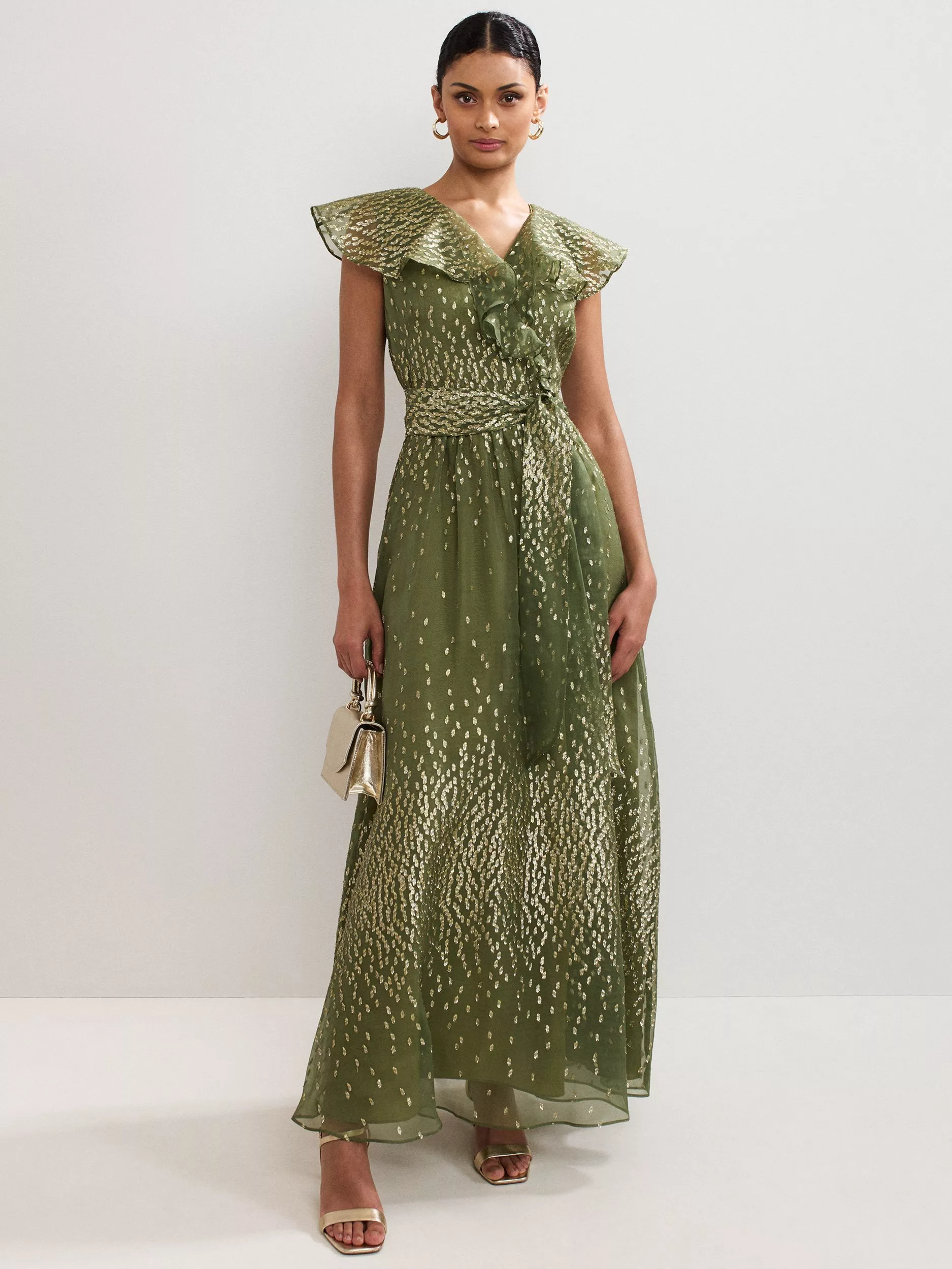 john lewis silk dresses John Lewis Silk Dress Hobbs Green Maxi Dress Dark Green Silk Dress, Silk  Dress, Wrap Dress,