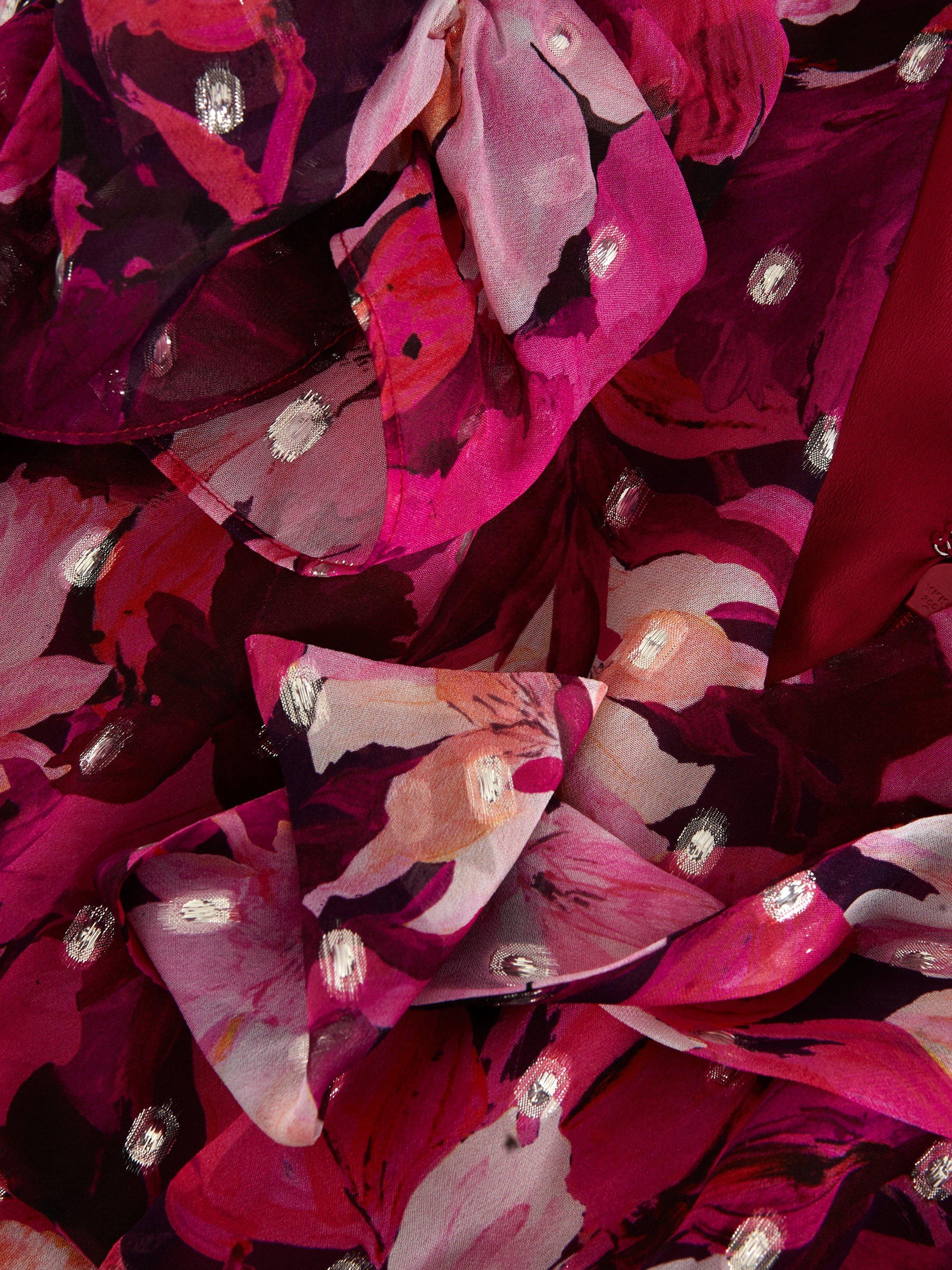 Product image 6 of 9, which shows Phase Eight Azalea Floral Midi Dress, Multi, 8