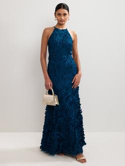 Phase Eight Charlene Halterneck Maxi Dress, Teal, Teal