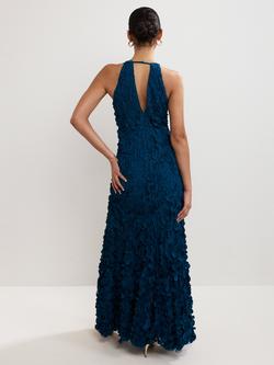 Phase Eight Charlene Halterneck Maxi Dress, Teal - view 2, Teal