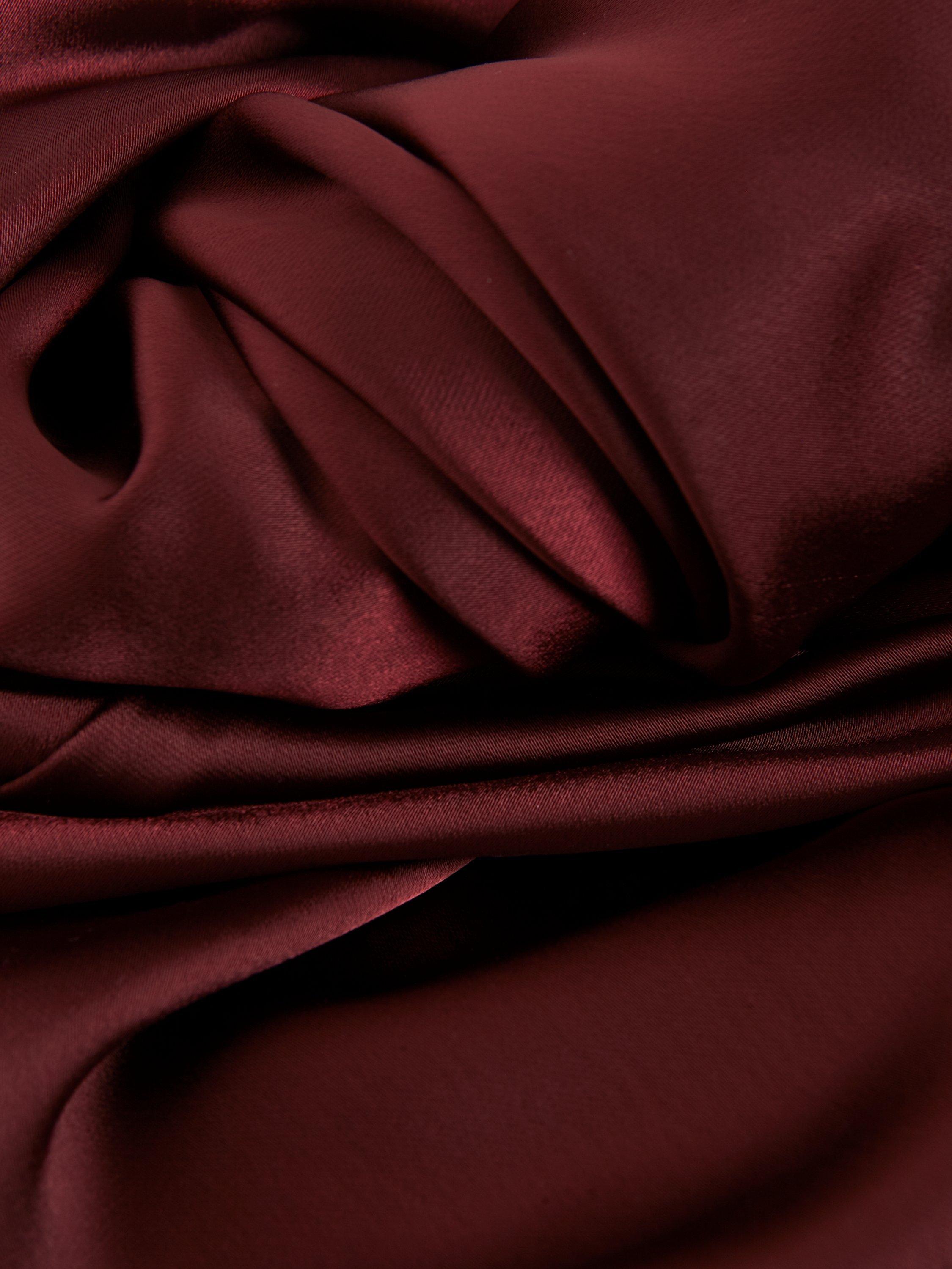 Product image 6 of 9, which shows Phase Eight Felicity Open Back Satin Dress, Burgundy, 6