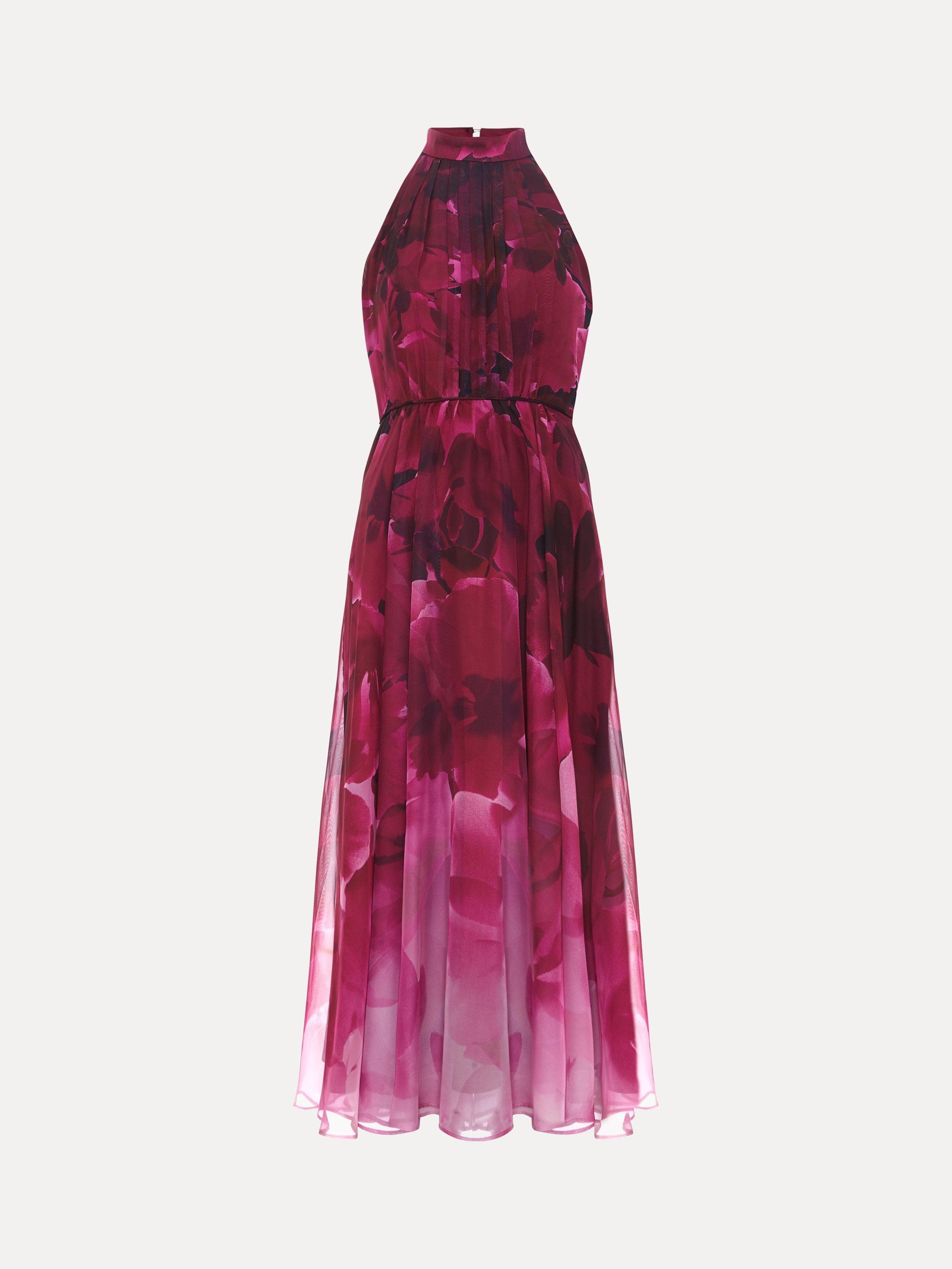 Product image 5 of 7, which shows Phase Eight Petite Bethany Floral Ombre Dress, Multi, 6