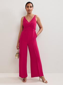 Phase Eight Petite Hetty Tailored Jumpsuit, Pink, Pink