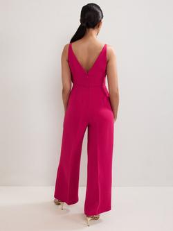 Phase Eight Petite Hetty Tailored Jumpsuit, Pink - view 2, Pink