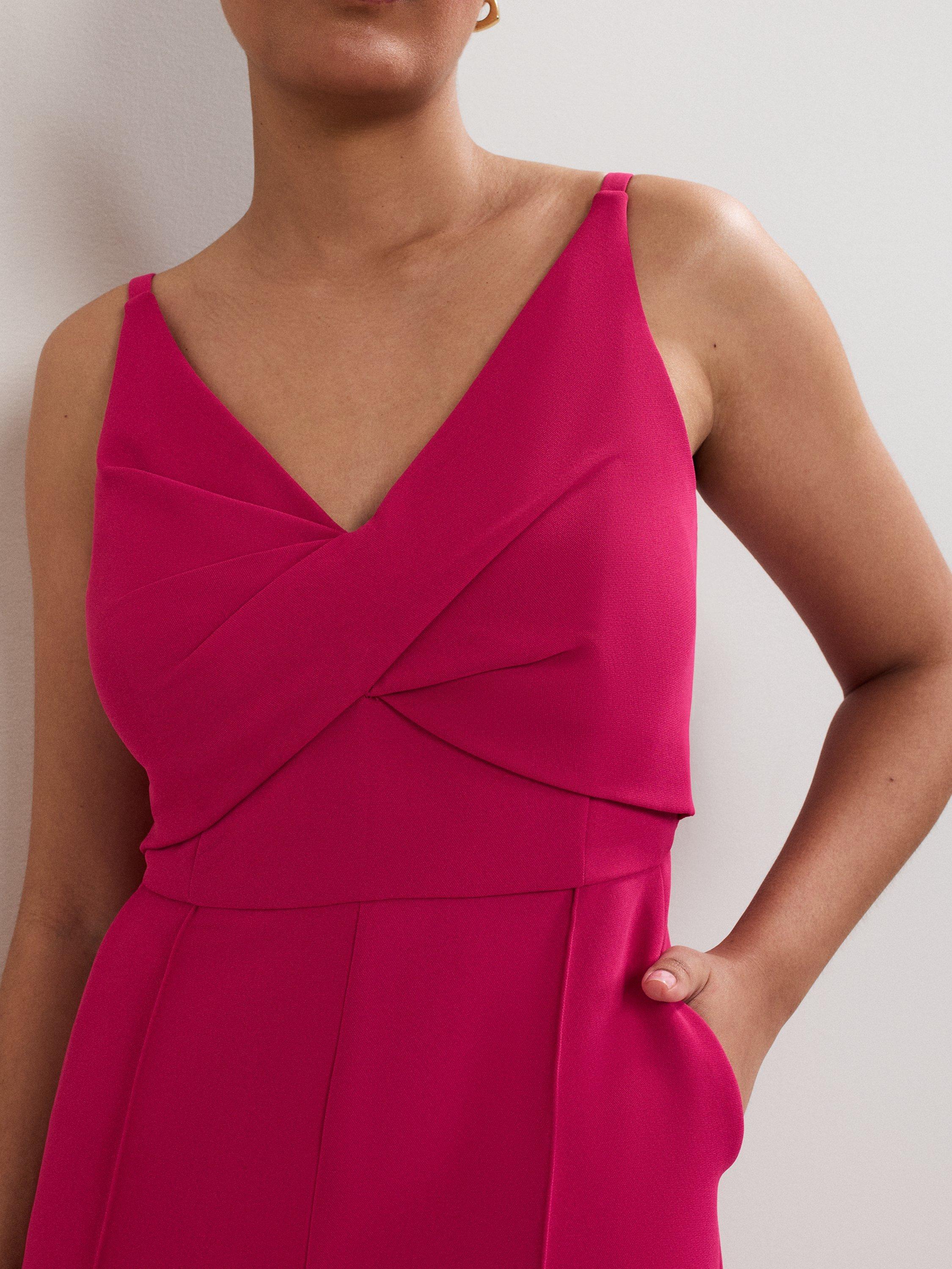 Product image 4 of 7, which shows Phase Eight Petite Hetty Tailored Jumpsuit, Pink, 8