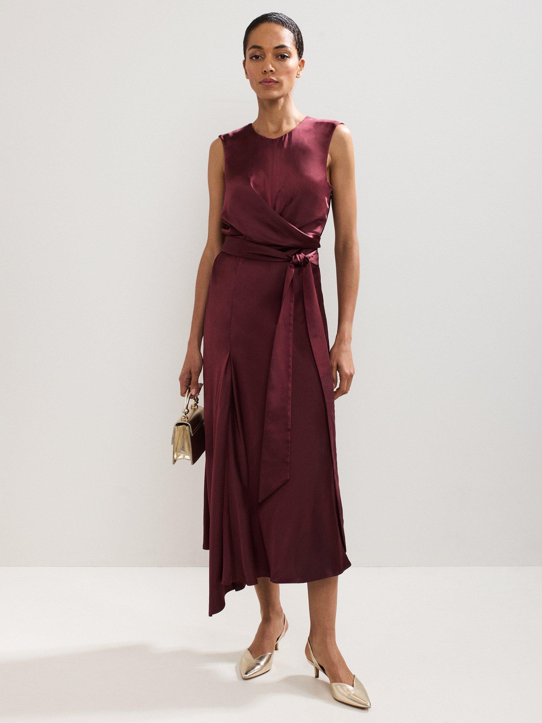 Product image 5 of 8, which shows Phase Eight Pointed Kitten Heel Court Shoes, Gold, 3