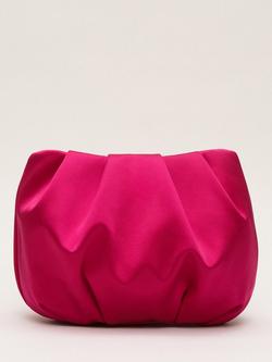 Phase Eight Satin Cloud Clutch Bag, Pink, Pink