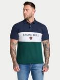 Raging Bull Cut & Sew Panel Pique Short Sleeve Polo Top, Forest