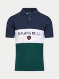 Raging Bull Cut & Sew Panel Pique Short Sleeve Polo Top, Forest