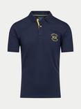 Raging Bull Cotton Regular Fit Rugby Club Polo Shirt, Navy