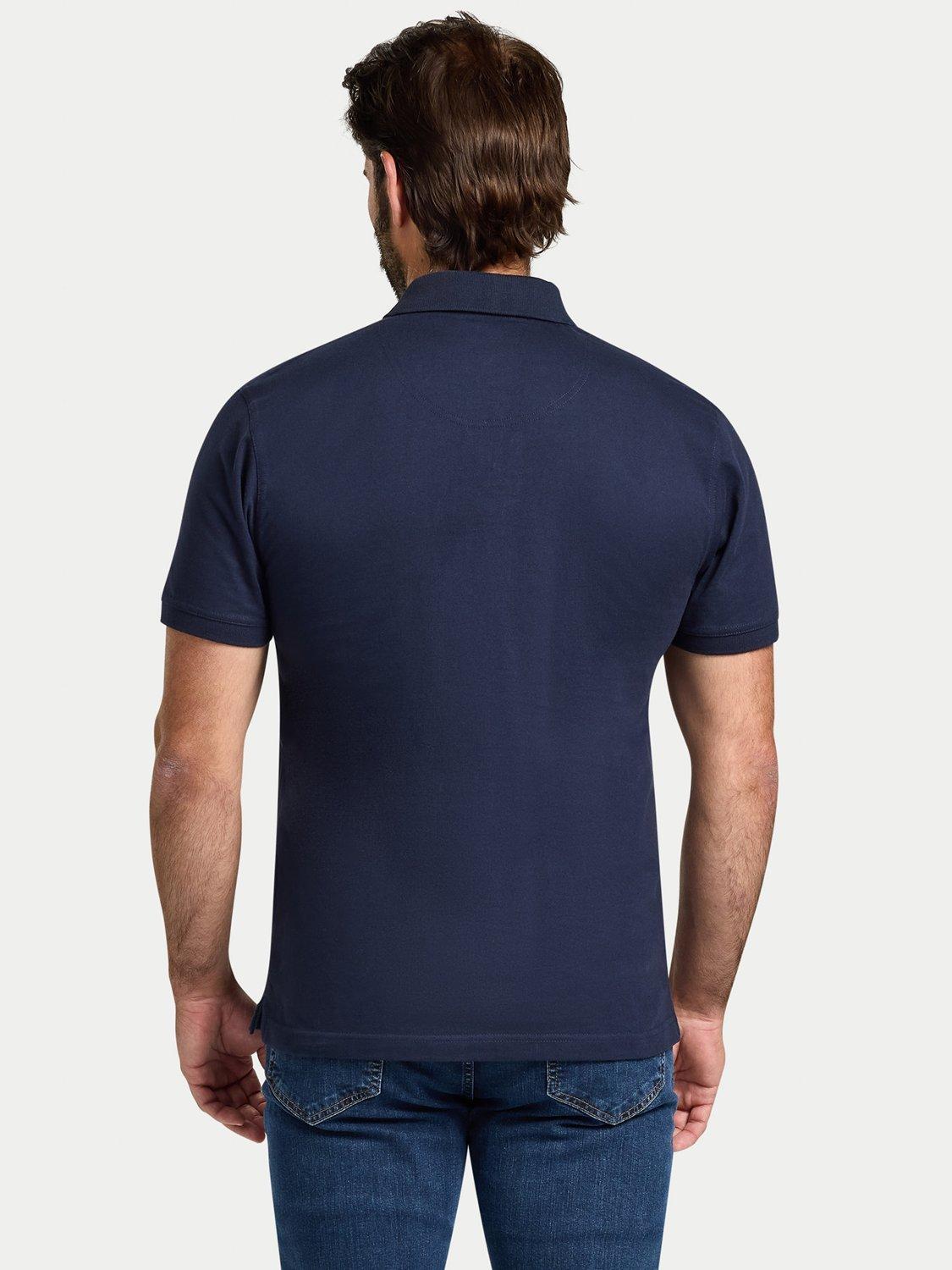 Product image 3 of 8, which shows Raging Bull Cotton Regular Fit Rugby Club Polo Shirt, Navy, S