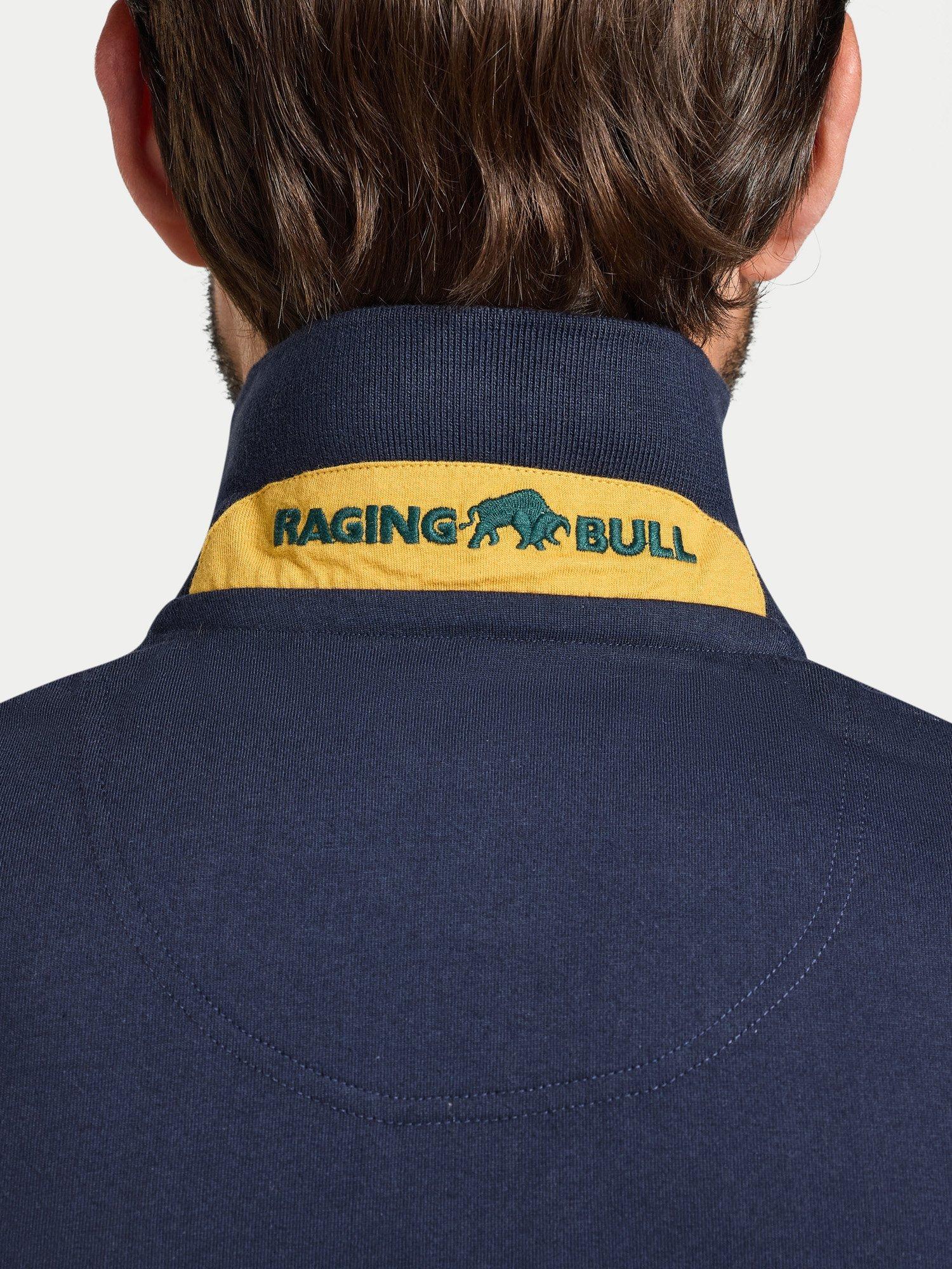 Product image 6 of 8, which shows Raging Bull Cotton Regular Fit Rugby Club Polo Shirt, Navy, S