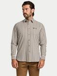 Raging Bull Brookes Cotton Regular Fit Gingham Shirt, Tan