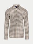 Raging Bull Brookes Cotton Regular Fit Gingham Shirt, Tan
