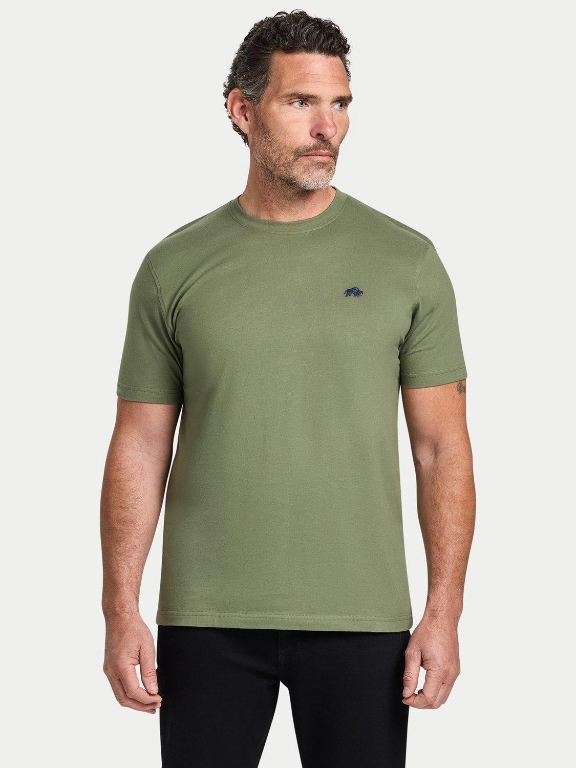Product image 1 of 6, which shows Raging Bull Cotton Classic T-Shirt, Khaki, S