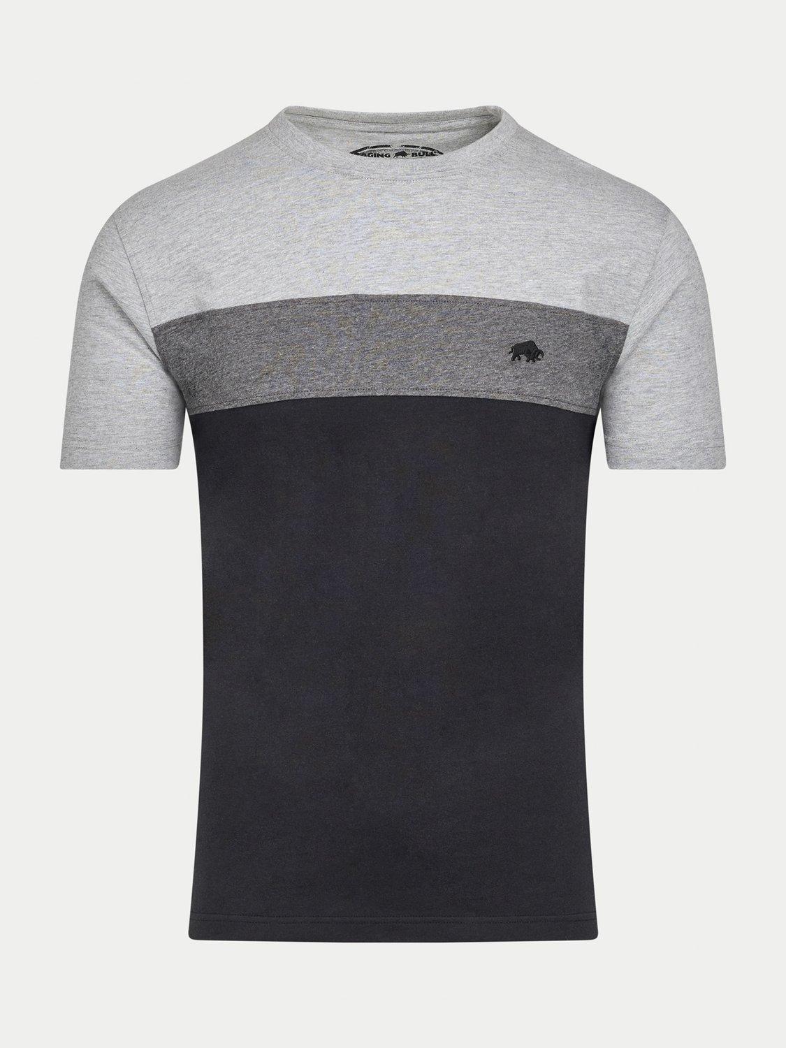 Product image 2 of 7, which shows Raging Bull Cut & Sew Panel T-Shirt, Black, S