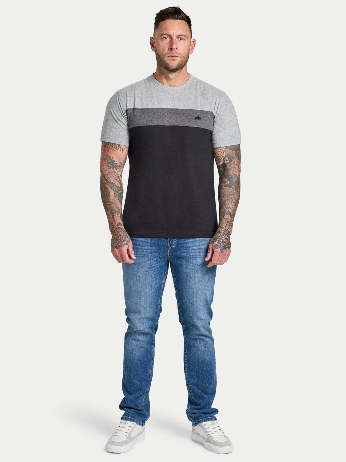 Product image 6 of 7, which shows Raging Bull Cut & Sew Panel T-Shirt, Black, S