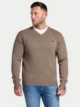 Raging Bull Cotton Cashmere Blend Classic Crew Neck Knit Top, Toast