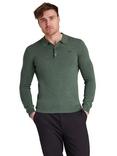 Raging Bull Classic Knitted Cotton Polo Shirt, Sage