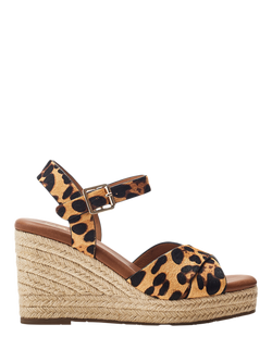 Moda in Pelle Jasminium Leopard Print Wedge Sandals, Multi