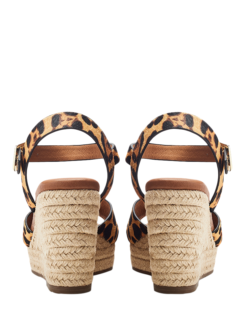 Product image 4 of 5, which shows Moda in Pelle Jasminium Leopard Print Wedge Sandals, Multi, 3