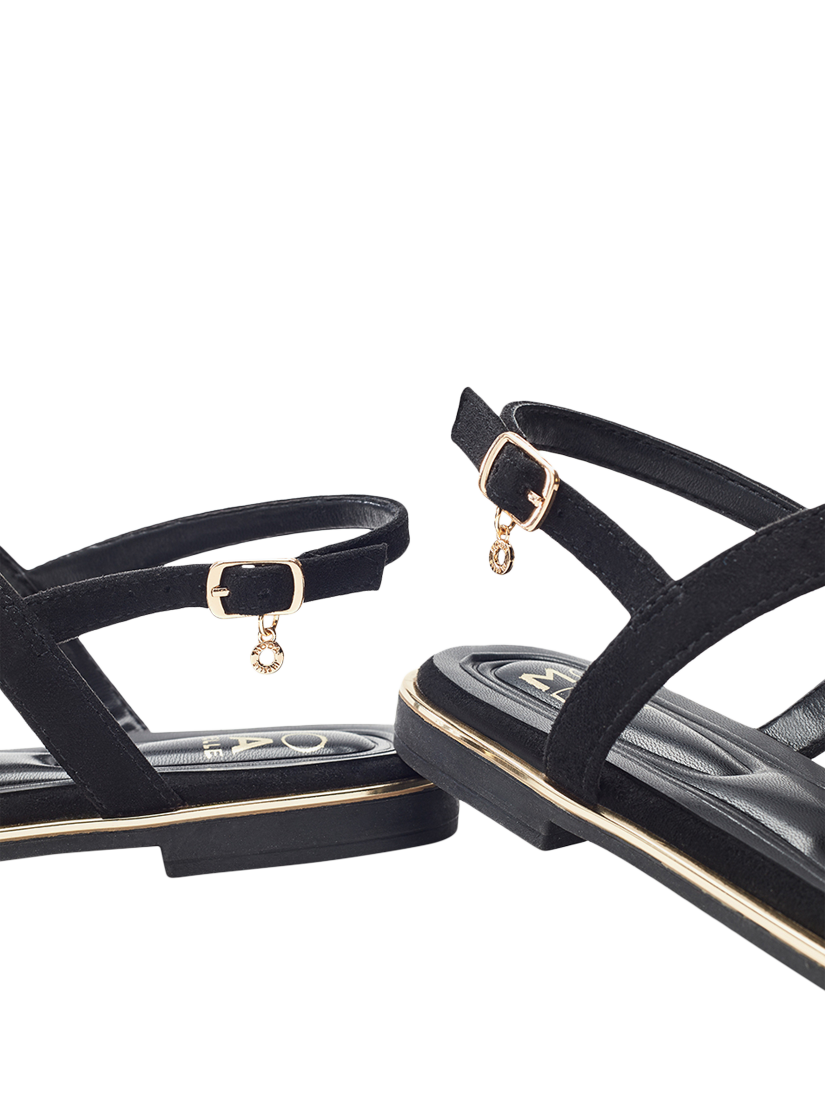 Product image 3 of 4, which shows Moda in Pelle Jewelle Embellished Flat Sandals, Black, 3