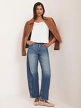 Mint Velvet Scoop Neck T-Shirt, White