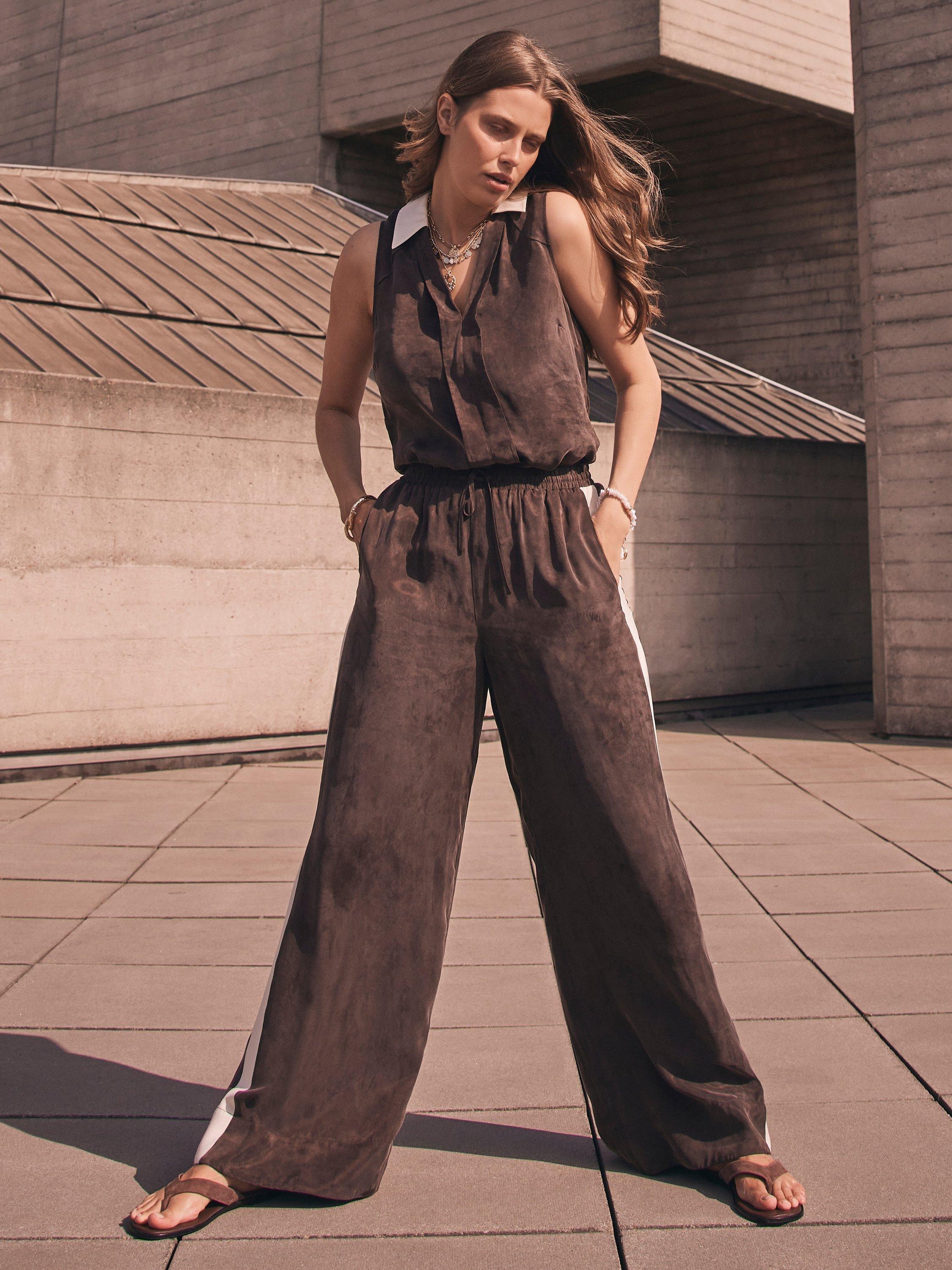 Velvet Striped Bell Bottoms Outfit Mint Velvet Side Stripe Faux