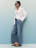 Mango Catherin High Rise Culotte Jeans, Mid Blue