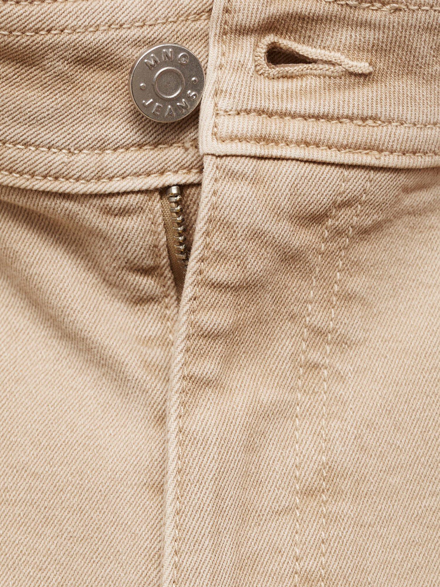 Product image 8 of 8, which shows Mango Catherin High Rise Culotte Trousers, Light Pastel Brown, 4