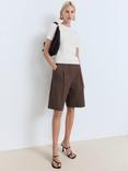 Mango Basic Short Sleeve Jumper, Light Beige