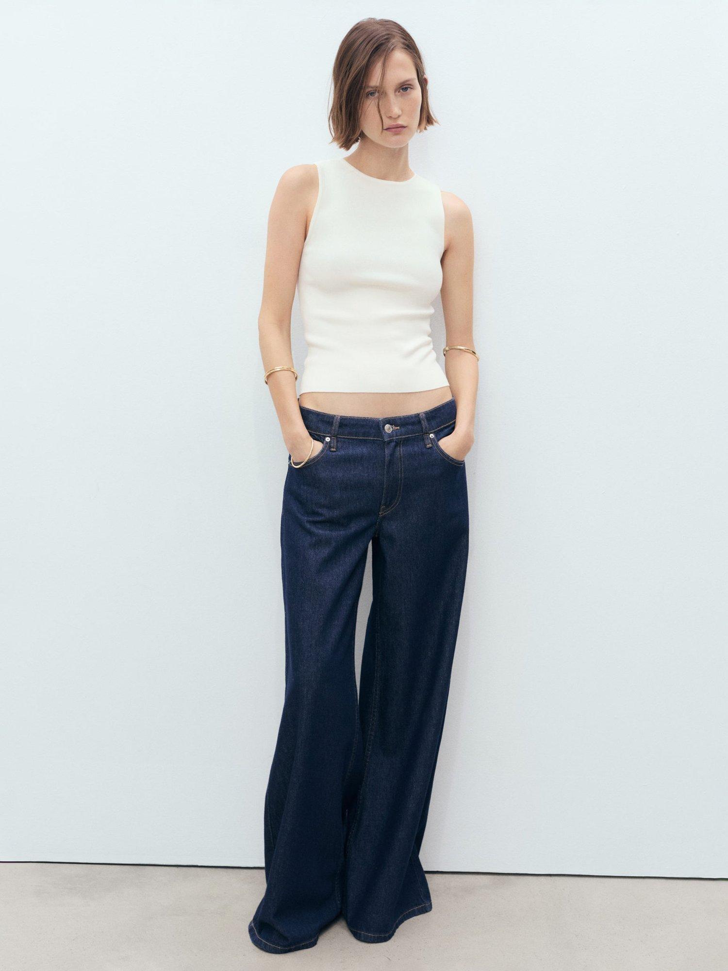 Product image 2 of 8, which shows Mango Hernan Fine Knit Sleeveless Top, Light Beige, L