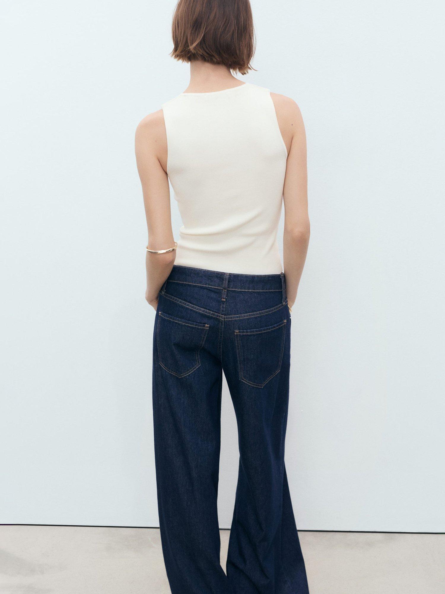 Product image 4 of 8, which shows Mango Hernan Fine Knit Sleeveless Top, Light Beige, L