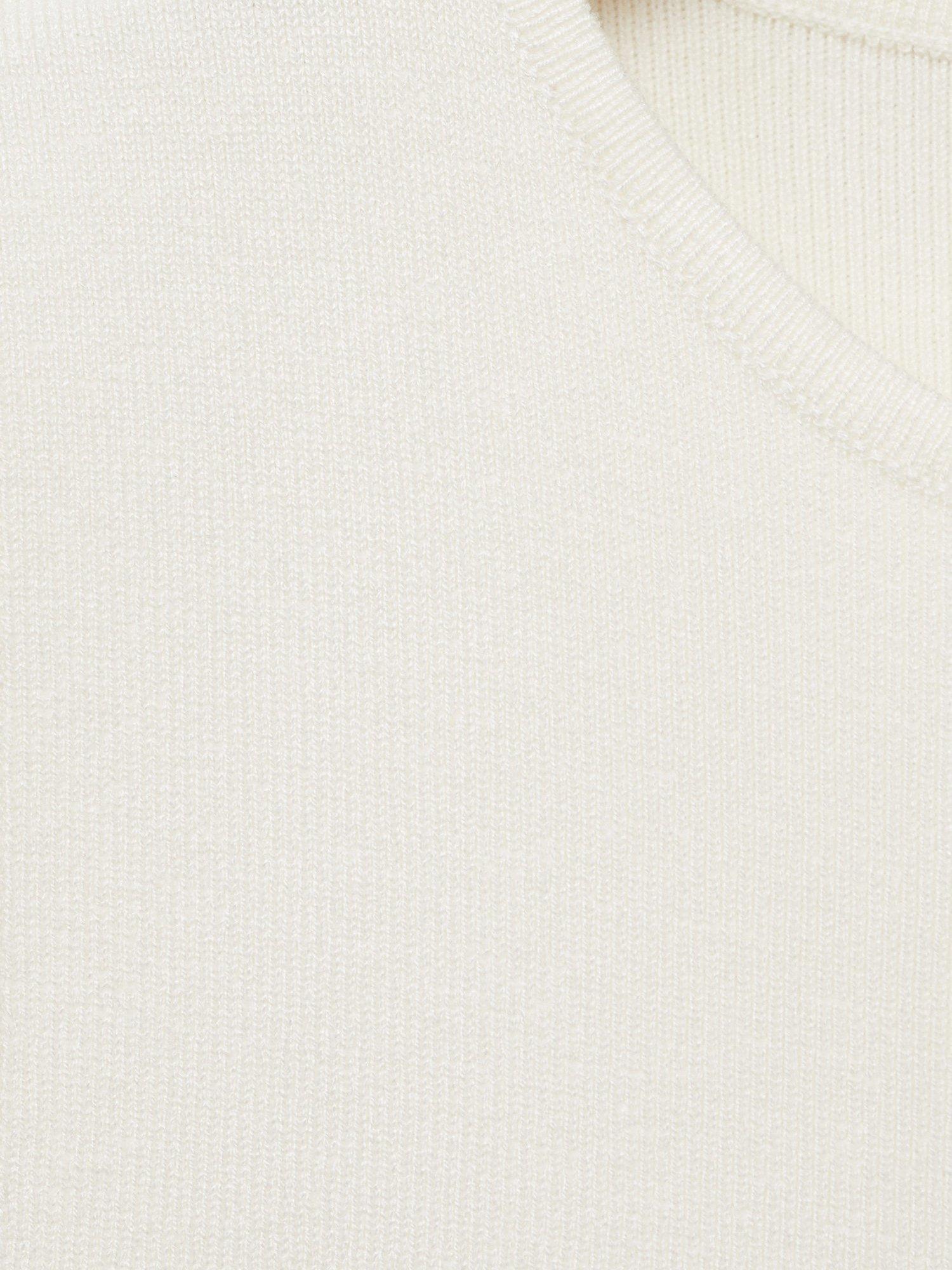 Product image 8 of 8, which shows Mango Hernan Fine Knit Sleeveless Top, Light Beige, L