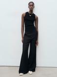 Mango Hernan Fine Knit Sleeveless Top, Black