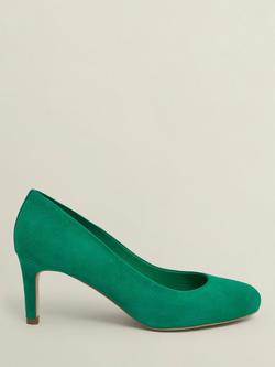 Hobbs Lizzie Suede Court Shoes, Amethyst Green