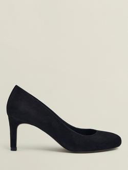 Hobbs Lizzie Suede Court Shoes, Black