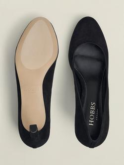 Hobbs Lizzie Suede Court Shoes - view 2, Black