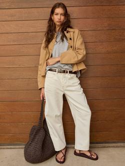 HUSH Cordelia Barrel Leg Jeans, White - view 2, White