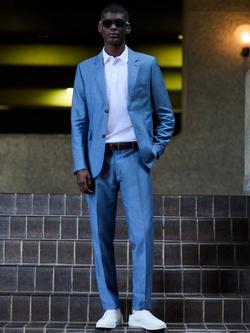 Ben Sherman Linen Blend Blazer, Blue - view 2, Blue