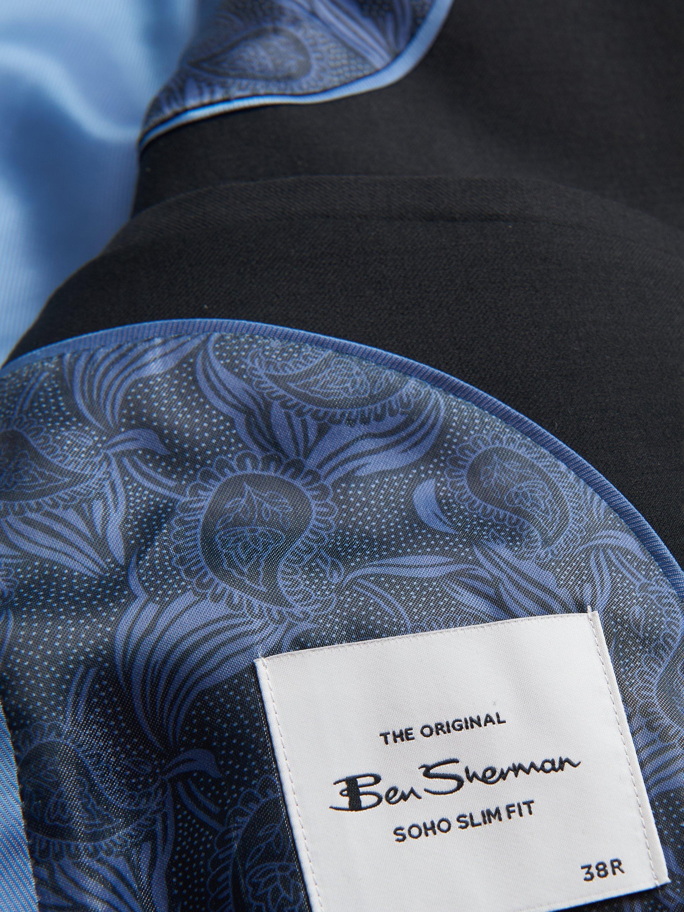 Product image 6 of 7, which shows Ben Sherman Wool Blend Twill Blazer, Black, 38R