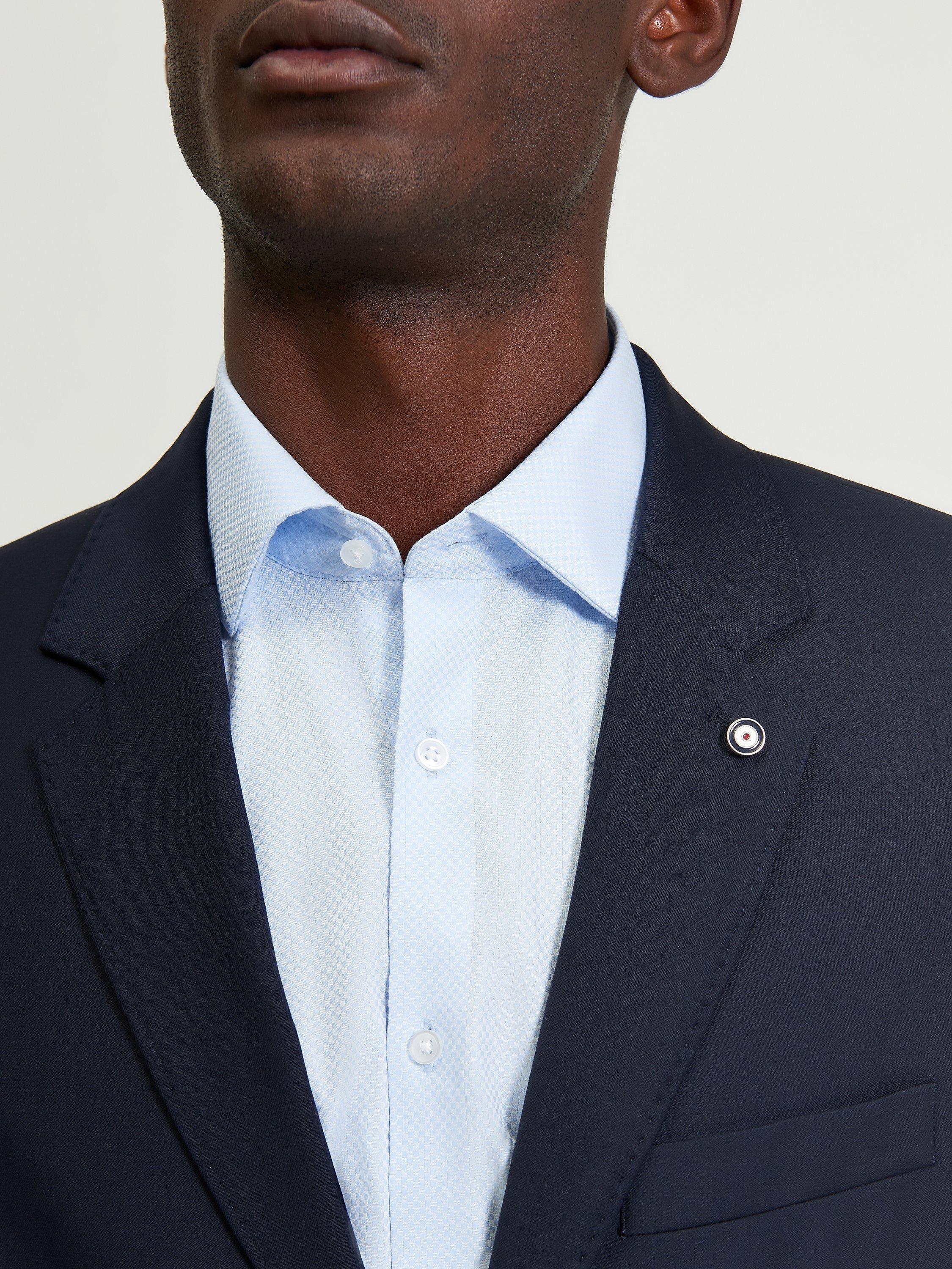 Product image 4 of 7, which shows Ben Sherman Wool Blend Twill Blazer, Navy, 38R